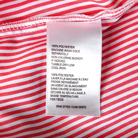 RAFAELLA Pink White Striped V Neck Embroidered 3/4 Sleeves Pull On Top -Size Med - Picture 10 of 11